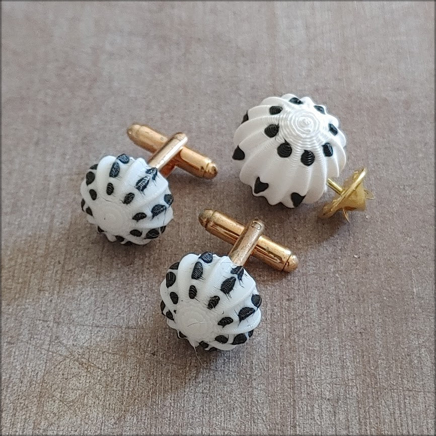 JUEGO PIN Y GEMELOS DE FAROLILLO