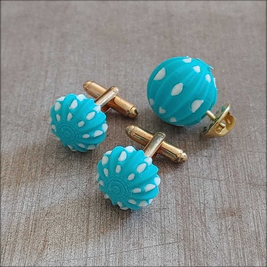 JUEGO PIN Y GEMELOS DE FAROLILLO