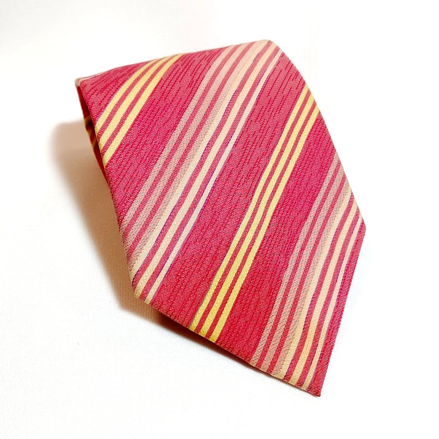 CORBATA RAYAS EN FUCSIA