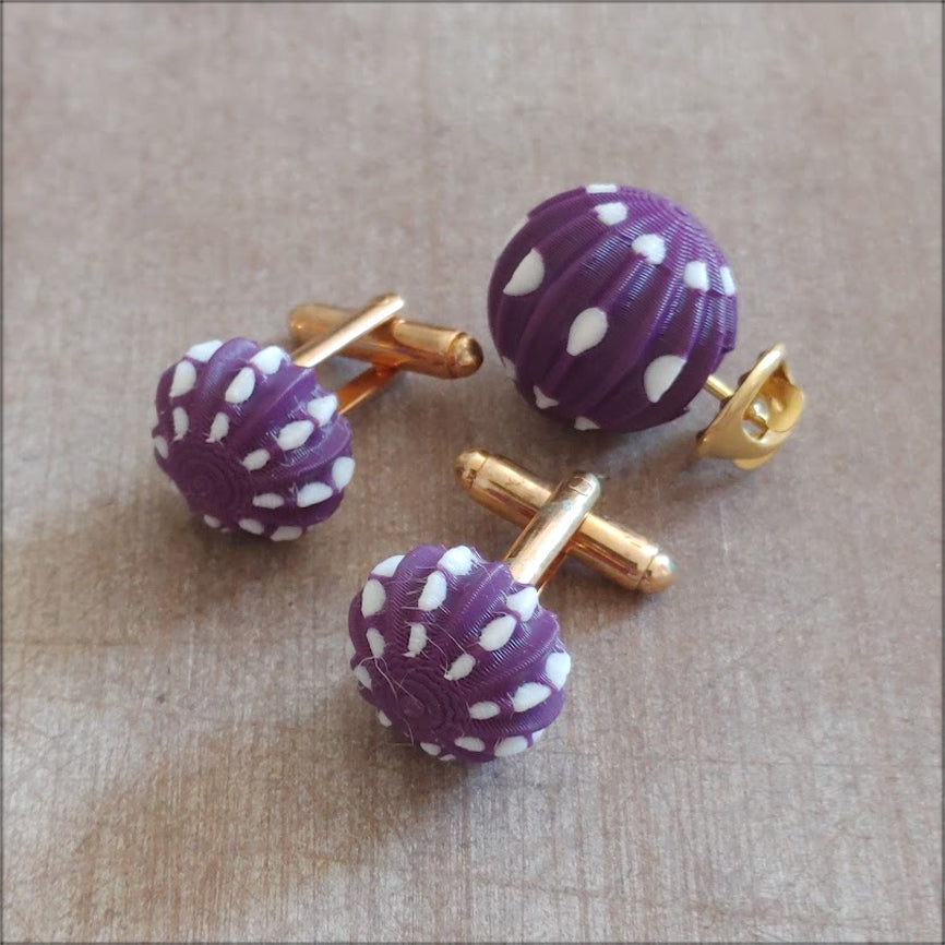 JUEGO PIN Y GEMELOS DE FAROLILLO