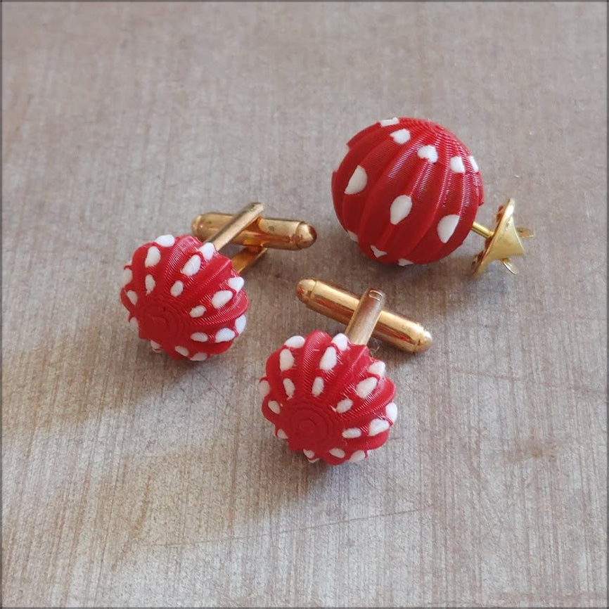 JUEGO PIN Y GEMELOS DE FAROLILLO