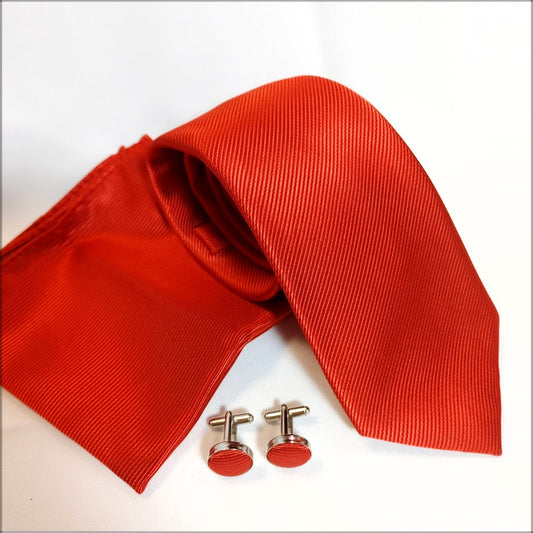 CORBATA, GEMELOS Y PAÑUELO