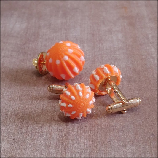 JUEGO PIN Y GEMELOS DE FAROLILLO