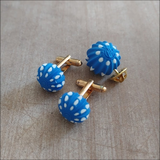 JUEGO PIN Y GEMELOS DE FAROLILLO