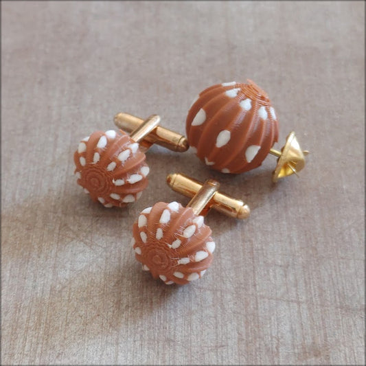JUEGO PIN Y GEMELOS DE FAROLILLO