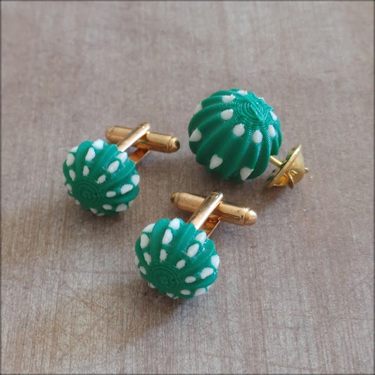 JUEGO PIN Y GEMELOS DE FAROLILLO