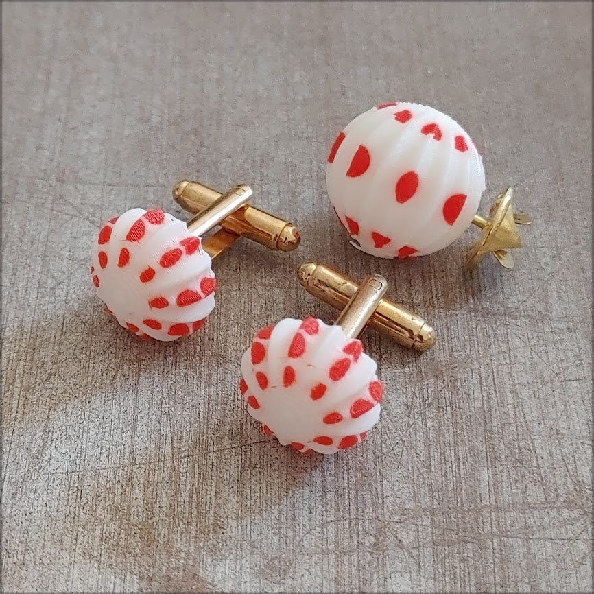 JUEGO PIN Y GEMELOS DE FAROLILLO