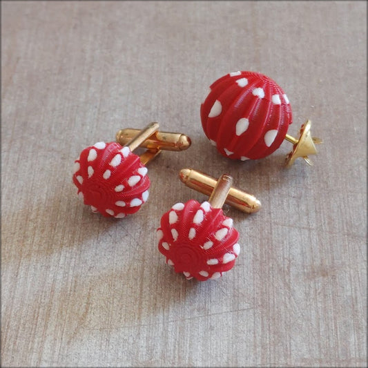 JUEGO PIN Y GEMELOS DE FAROLILLO